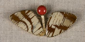 Pin: Owynee Jasper / Coral Tufa Cast Butterfly