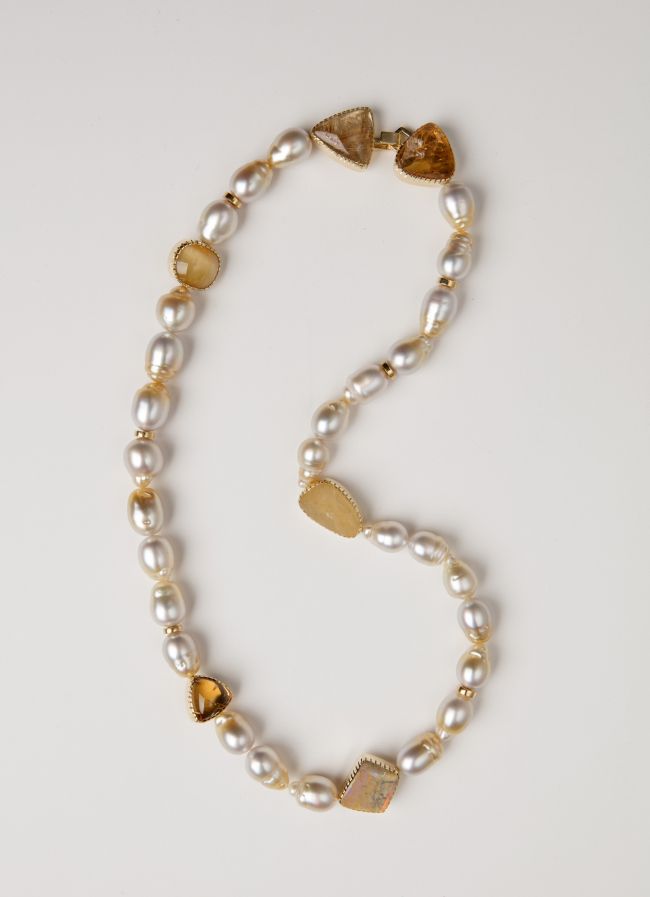Necklace: Single Strand South Sea Keshi Pearls